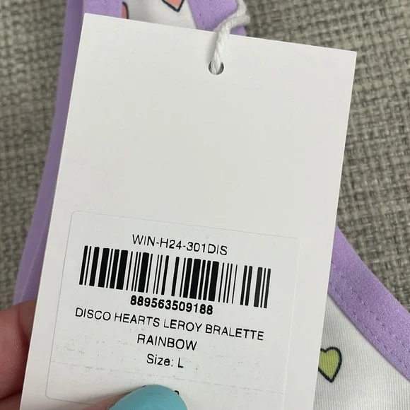 NWT Roller Rabbit Disco Hearts Leroy Bralette - Picture 3 of 7